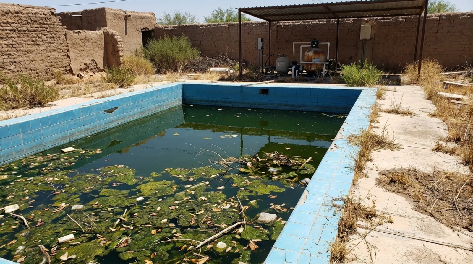 Qué le pasa a una alberca que nadie cuida