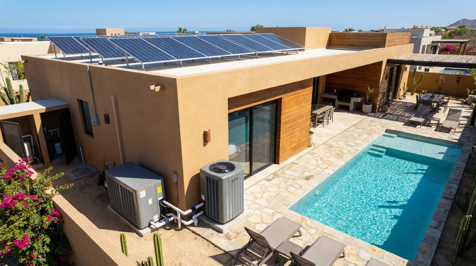 Calentar tu alberca en La Laguna: paneles solares vs bomba de calor